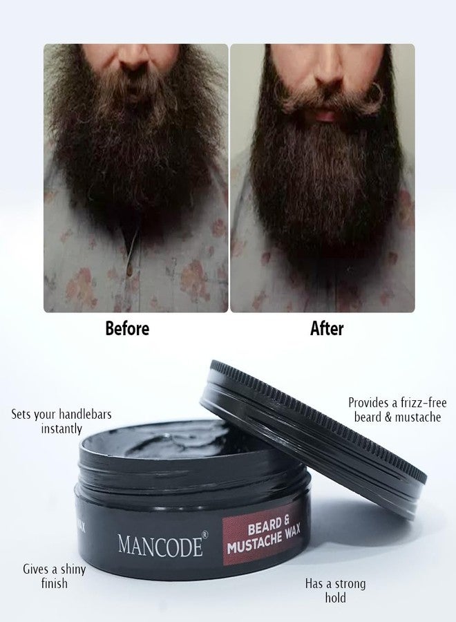 MAN CODE Mancode Beard & Mustache Wax for Men - Strong Hold & Long Lasting Styling | Enriched with Natural Ingredients | Tames Frizz, Adds Shine & Shapes Beard | Non-Sticky Grooming Wax - 50ml - Image 5
